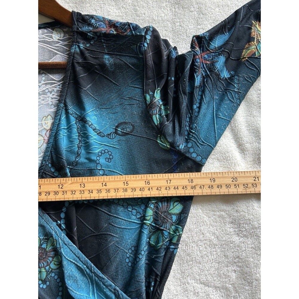 Janine Vintage Dress Large Wrap Flattering Drape Body Skimming Soft Grunge Y2k - Picture 9 of 11